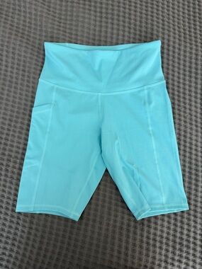 Champion Women's Aqua High-Rise Bike Shorts